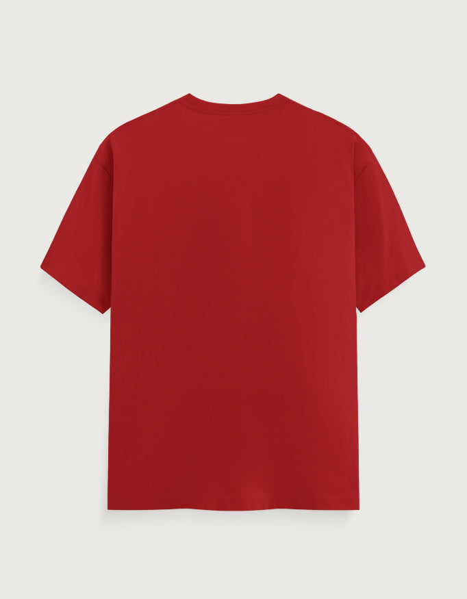 Memory Graphic - Unisex Classic Crew T-Shirt in red - back view #color_red