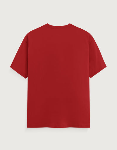 Memory Graphic - Unisex Classic Crew T-Shirt in red - back view #color_red