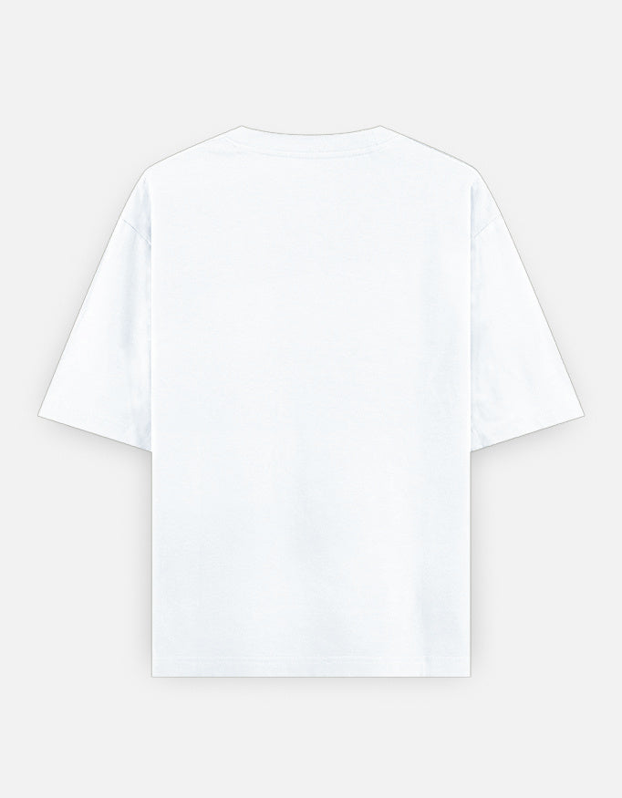 Escape Design - Unisex Oversized Classic T-Shirt in white - back view #color_white