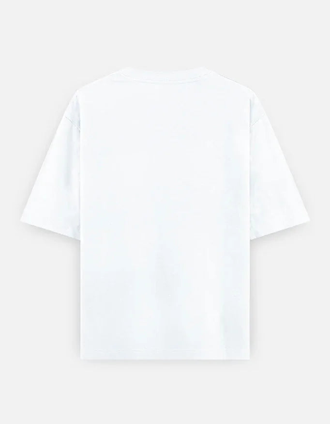 Plain - Unisex Oversized Classic T-Shirt in white - back view #color_white