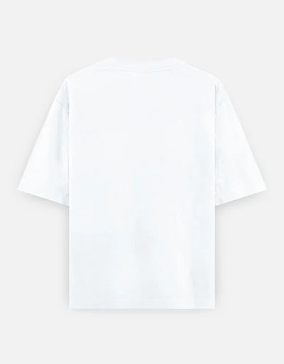 Plain - Unisex Oversized Classic T-Shirt in white - back view #color_white