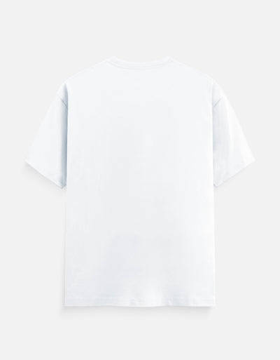 Plain - Male Classic Crew T-Shirt in white - back view #color_white