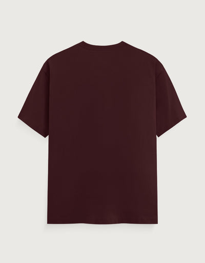Memory Graphic - Unisex Classic Crew T-Shirt in maroon - back view #color_maroon