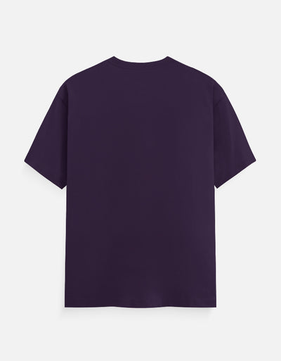Dragon Design - Unisex Classic Crew T-Shirt in purple - back view #color_purple