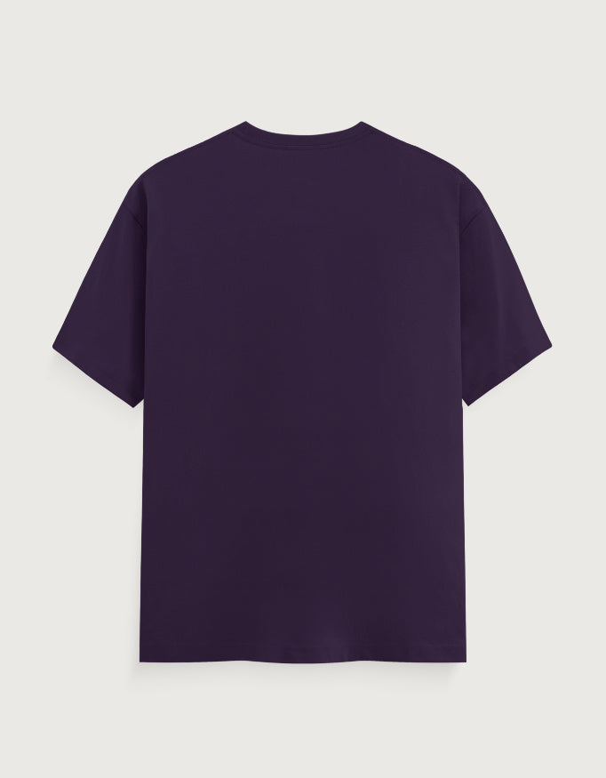 Memory Graphic - Unisex Classic Crew T-Shirt in purple - back view #color_purple