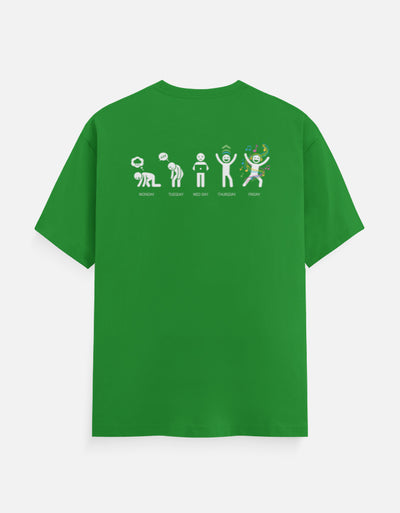 Mood of the days Graphic - Unisex Classic Crew T-Shirt in flag green - back view #color_flag-green