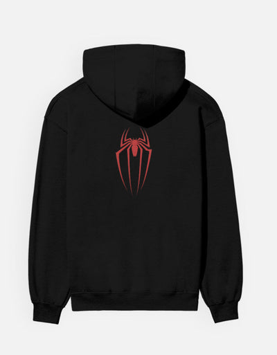Spider's Graphic - Unisex Hoodie in black - back view #color_black
