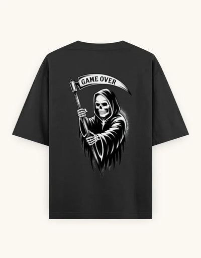 Ghost - Unisex Oversized Classic T-Shirt in black - back view #color_black