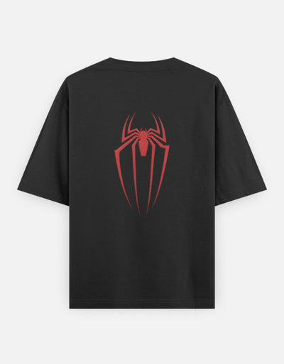 Spider Graphic - Unisex Oversized Classic T-Shirt in black - back view #color_black