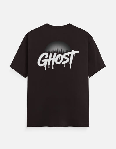 Fire And Ghost Graphic - Unisex Classic Crew T-Shirt in coffee brown - back view #color_coffee-brown