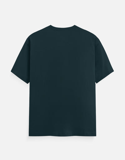Manner And Respect Graphic - Unisex Classic Crew T-Shirt in petrol blue - back view #color_petrol-blue