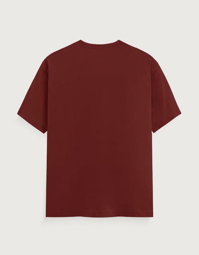 Memory Graphic - Unisex Classic Crew T-Shirt in brick red - back view #color_brick-red
