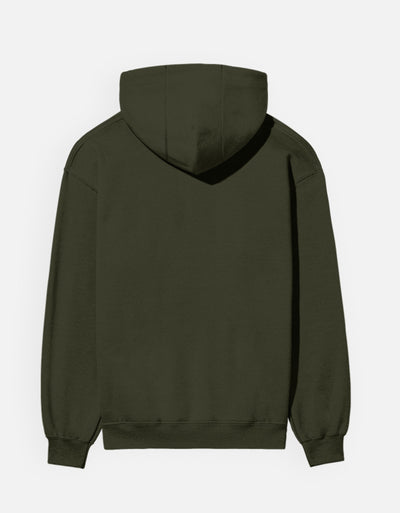 Eye-see the unseen - Unisex Hoodie in olive green - back view #color_olive-green