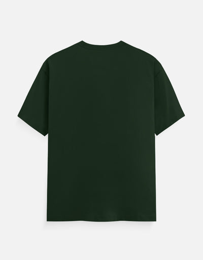 Manner And Respect Graphic - Unisex Classic Crew T-Shirt in bottle green - back view #color_bottle-green