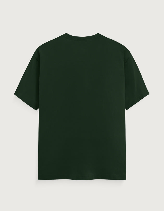 Memory Graphic - Unisex Classic Crew T-Shirt in bottle green - back view #color_bottle-green