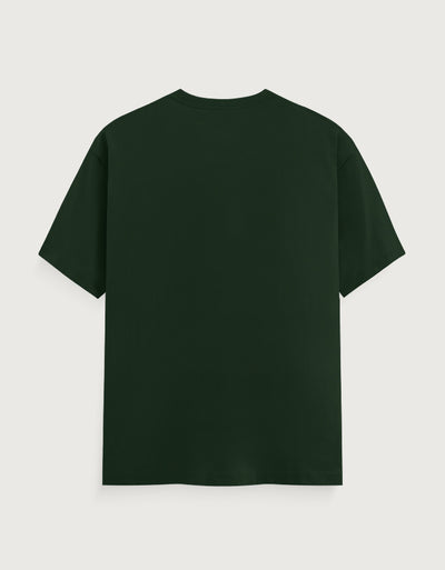 Memory Graphic - Unisex Classic Crew T-Shirt in bottle green - back view #color_bottle-green