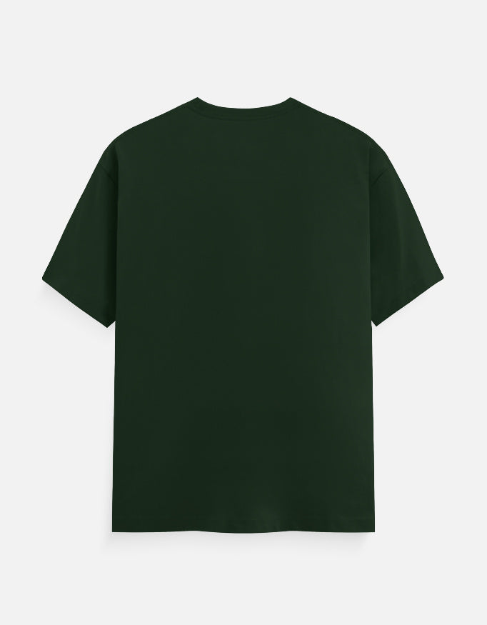 Dragon Design - Unisex Classic Crew T-Shirt in bottle green - back view #color_bottle-green