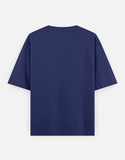 Plain - Unisex Oversized Classic T-Shirt in royal blue - back view  #color_royal-blue