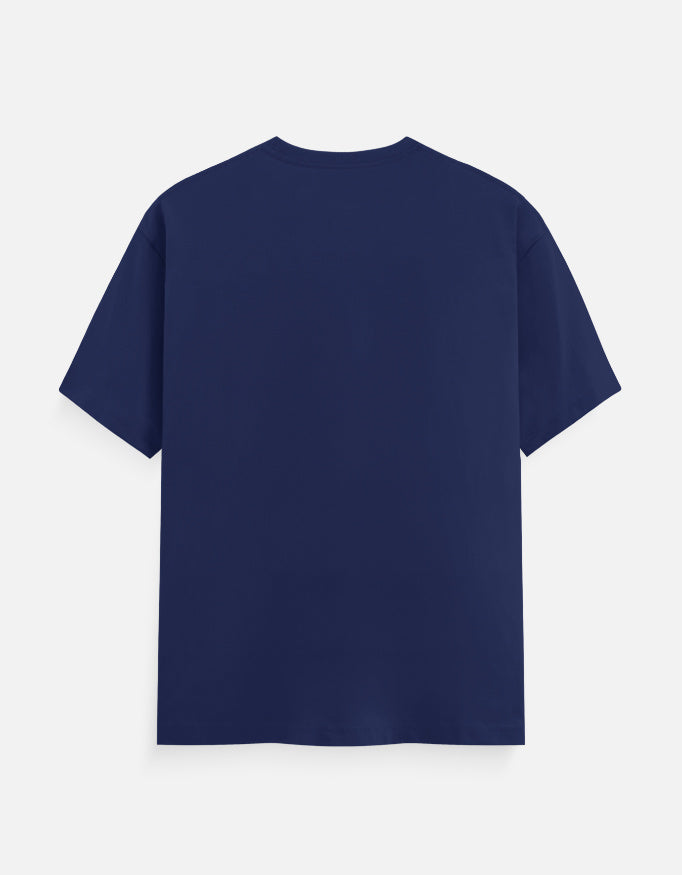 Ninja Fighter And Sword Graphic - Unisex Classic Crew T-Shirt in royal blue - back view #color_royal-blue
