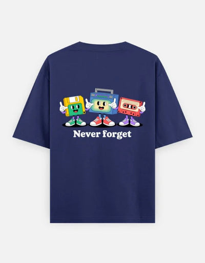 memory graphic - Unisex Oversized Classic T-Shirt in royal blue - back view #color_royal-blue