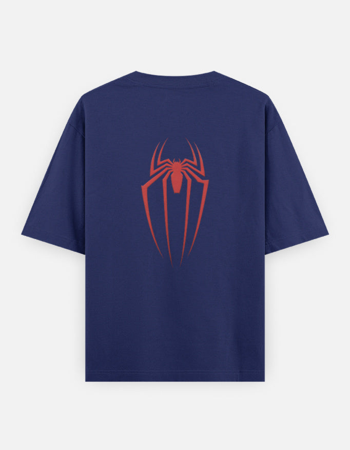 Spider Graphic - Unisex Oversized Classic T-Shirt in royal blue - back view #color_royal-blue