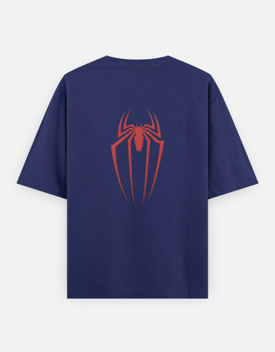 Spider Graphic - Unisex Oversized Classic T-Shirt in royal blue - back view #color_royal-blue