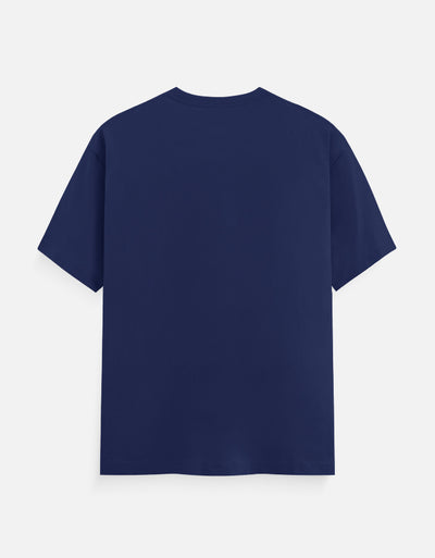 Travel Text Design - Unisex Classic Crew T-Shirt in royal blue - back view #color_royal-blue