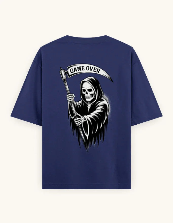 Ghost - Unisex Oversized Classic T-Shirt in royal blue - back view #color_royal-blue