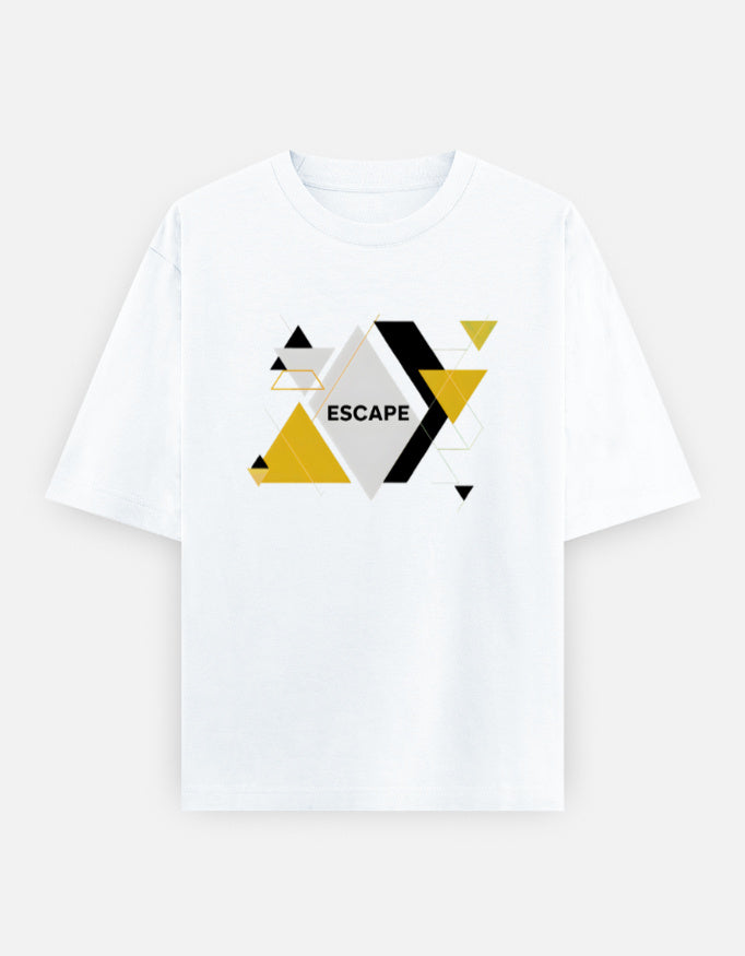 Escape Design - Unisex Oversized Classic T-Shirt in white - front view #color_white