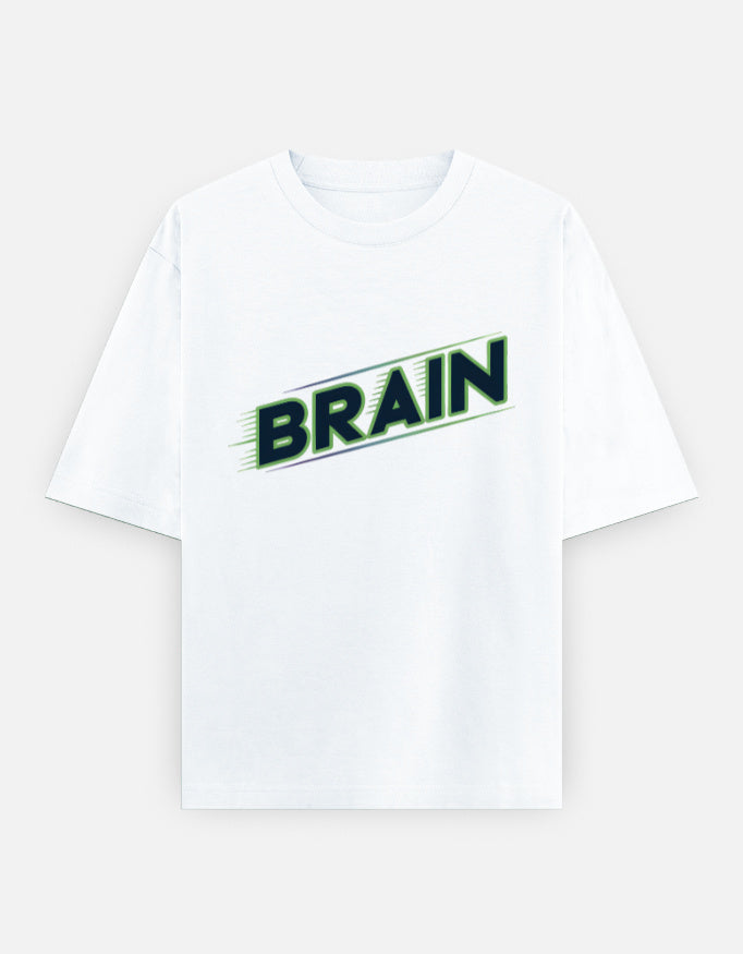 Brain - Unisex Oversized Classic T-Shirt in white - front view #color_white
