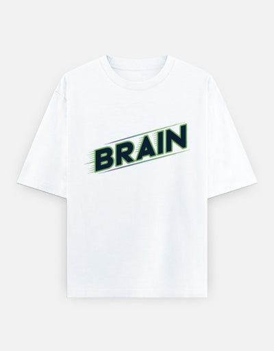 Brain - Unisex Oversized Classic T-Shirt in white - front view #color_white