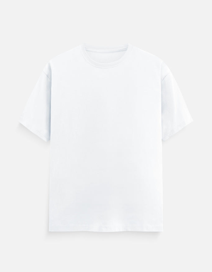 Plain - Male Classic Crew T-Shirt in white - front view #color_white