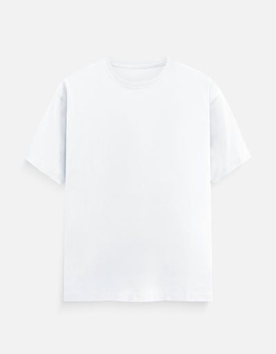 Plain - Male Classic Crew T-Shirt in white - front view #color_white