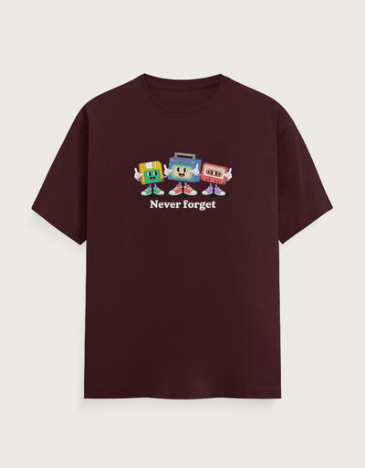 Memory Graphic - Unisex Classic Crew T-Shirt in maroon - front view #color_maroon