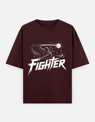 Ninja Fighter Cobra - Unisex Oversized Classic T-Shirt in maroon - front view #color_maroon