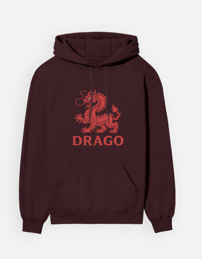 Dragon Minimal Graphic - Unisex Hoodie in maroon - front view #color_maroon