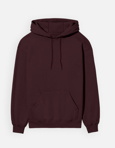 Plain - Unisex Hoodie in maroon - front view #color_maroon