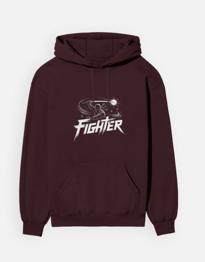 Ninja Fighter Design - Unisex Hoodie in maroon - front view #color_maroon