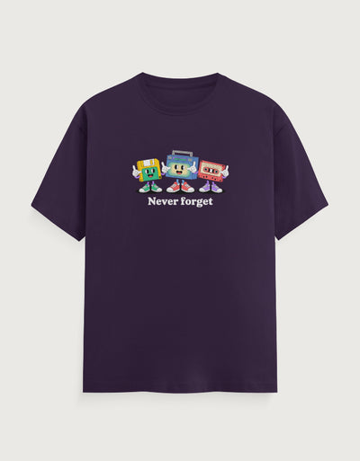 Memory Graphic - Unisex Classic Crew T-Shirt in purple - front view #color_purple