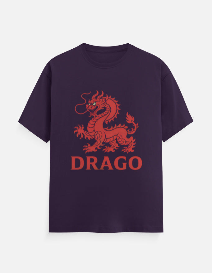 Dragon Design - Unisex Classic Crew T-Shirt in purple - front view #color_purple