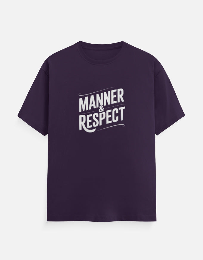 Manner And Respect Graphic - Unisex Classic Crew T-Shirt in purple - front view #color_purple