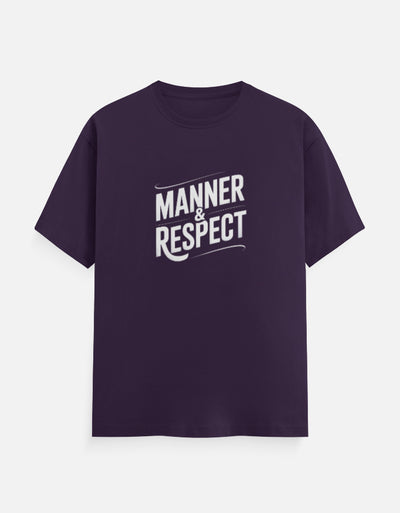 Manner And Respect Graphic - Unisex Classic Crew T-Shirt in purple - front view #color_purple
