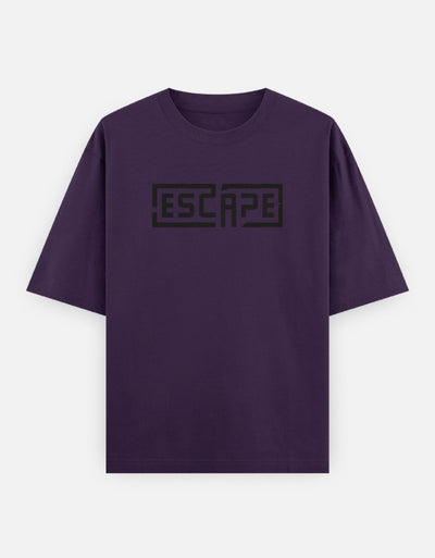 Escape Text Graphic - Unisex Oversized Classic T-Shirt in purple - front view #color_purple