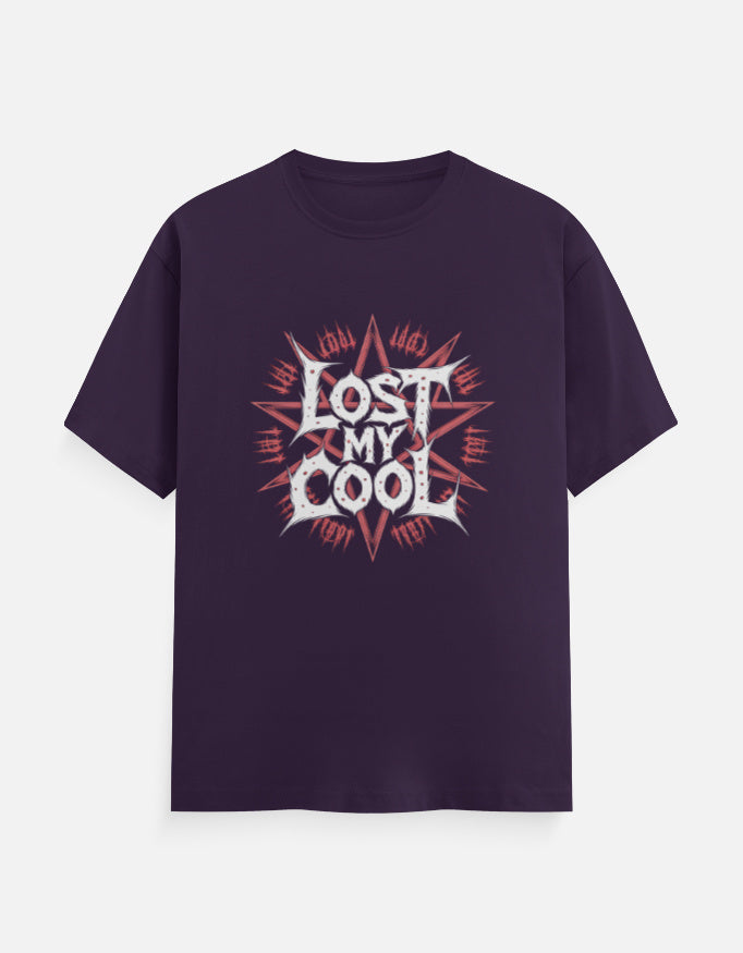 Lost My Cool Graphic - Unisex Classic Crew T-Shirt in purple - front view #color_purple