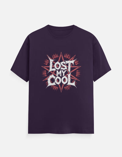 Lost My Cool Graphic - Unisex Classic Crew T-Shirt in purple - front view #color_purple