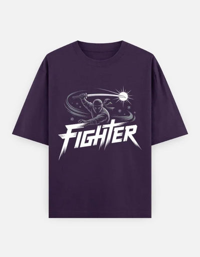 Ninja Fighter Cobra - Unisex Oversized Classic T-Shirt in purple - front view #color_purple