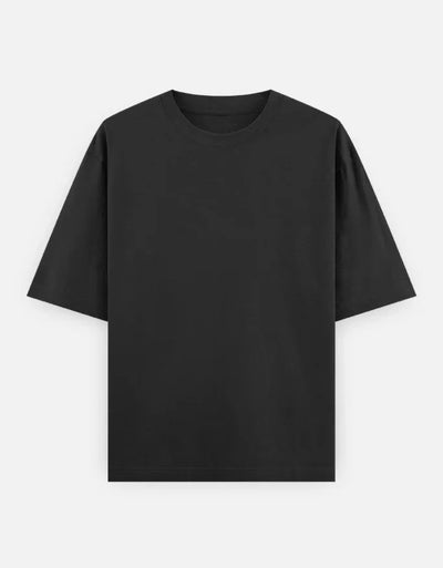 Plain - Unisex Oversized Classic T-Shirt in black - front view #color_black