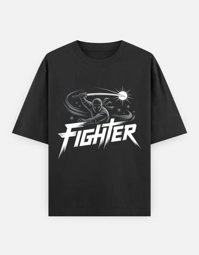 Ninja Fighter Cobra - Unisex Oversized Classic T-Shirt in black - front view #color_black