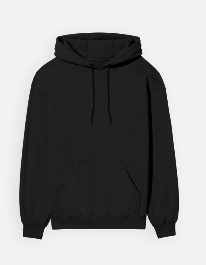 Plain - Unisex Hoodie in black - front view #color_black