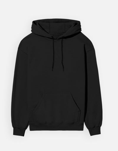 Plain - Unisex Hoodie in black - front view #color_black